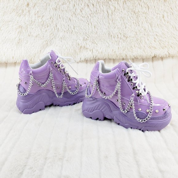 Space Candy Platform Lilac Purple Hidden Wedge Sneaker RESTOCKED - Picture 9 of 17